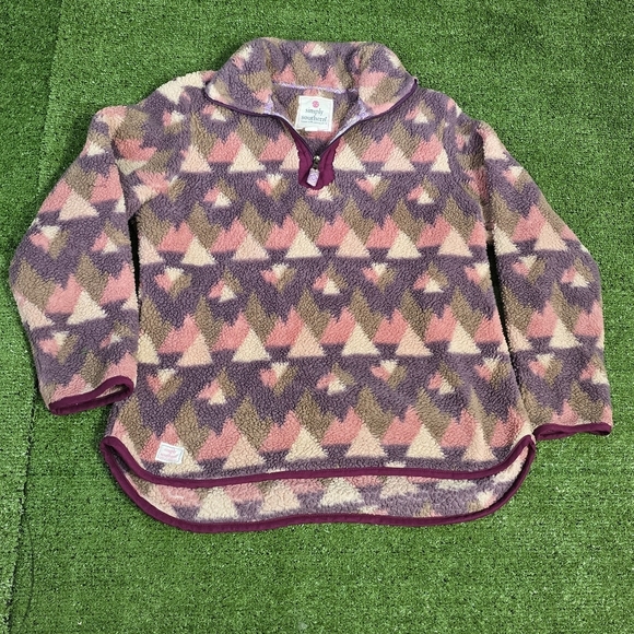 SIMPLY SOUTHERN | Y NECK PLUSH SHERPA QUARTER ZIP PULL OVER - Picture 4 of 11